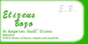 elizeus bozo business card